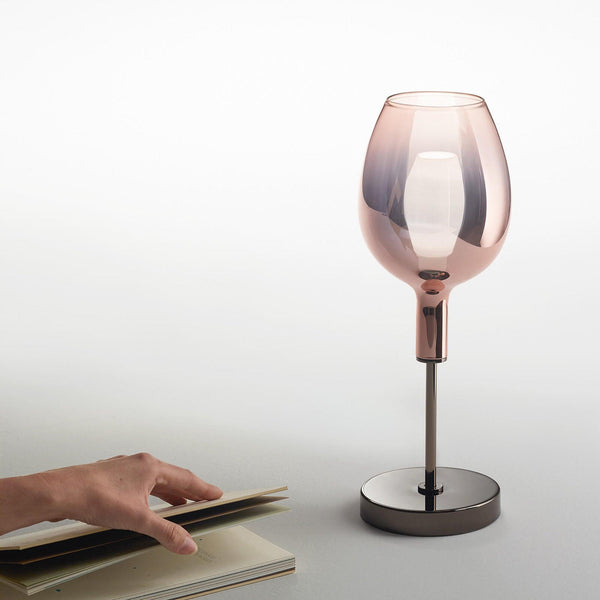 Shiny Pink Gold Coating Rose LED Table Lamp by Italamp