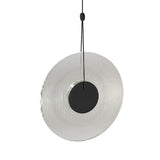 Meclisse Pendant by Sonneman, Color: Clear, Etched, Finish: Polish Chrome, Black,  | Casa Di Luce Lighting