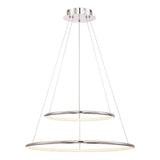 Small Chrome Valley Two Tier LED Pendant Light by Eurofase