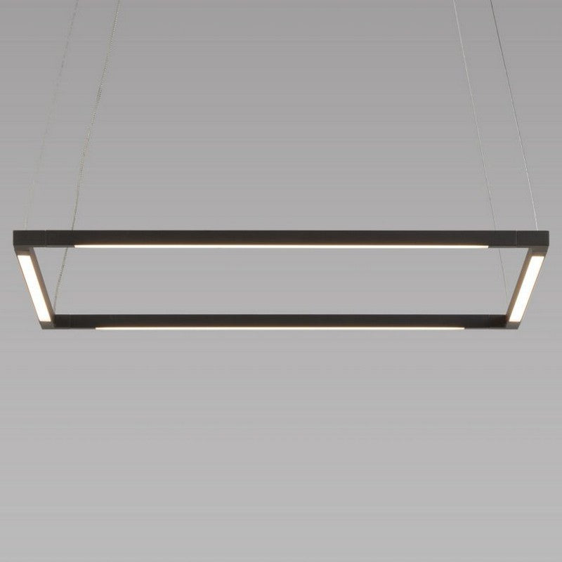 Matte Black  Z-Bar Square LED Pendant by Koncept