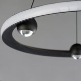 Nodes LED Chandelier By ET2, Finish: Black, Diameter: 24 inch