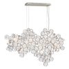 Champagne Silver Trento 12 Light Linear Chandelier by Eurofase