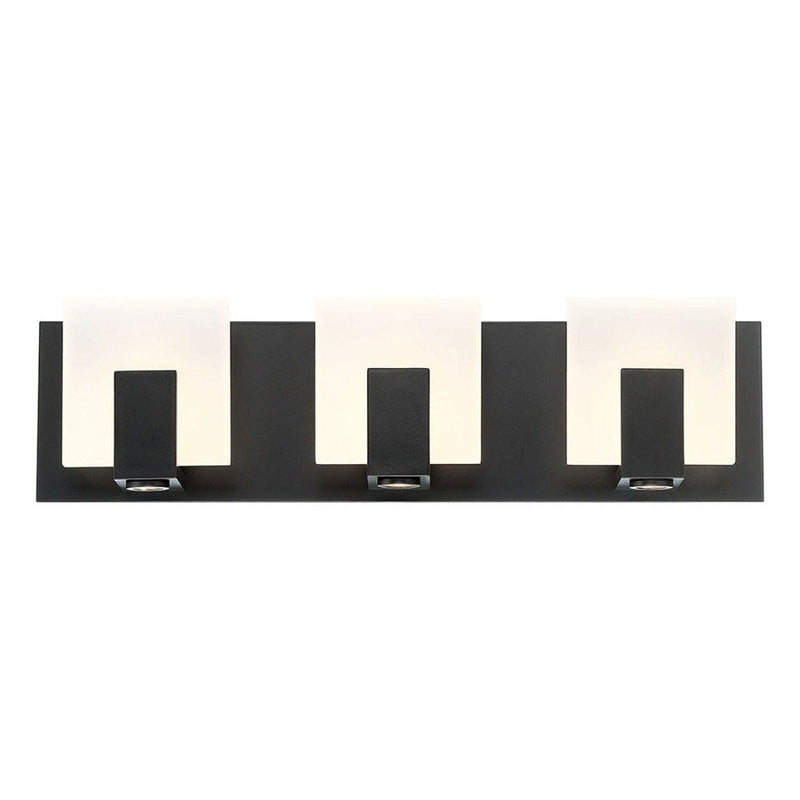 Canmore LED Bath Bar by Eurofase, Finish: Black, Size: Small,  | Casa Di Luce Lighting