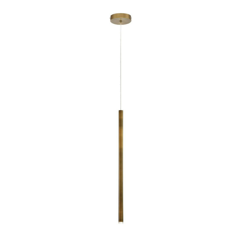 Navada 1 Light LED Pendant by Eurofase, Finish: Antique Brass, Size: Medium,  | Casa Di Luce Lighting