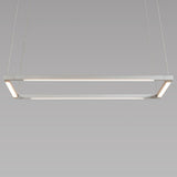 Silver Z-Bar Square LED Pendant by Koncept