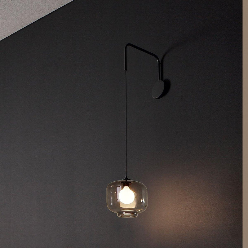 Coco Wall Lamp by Vesoi, Color: Fume-Slamp, Finish: Black,  | Casa Di Luce Lighting