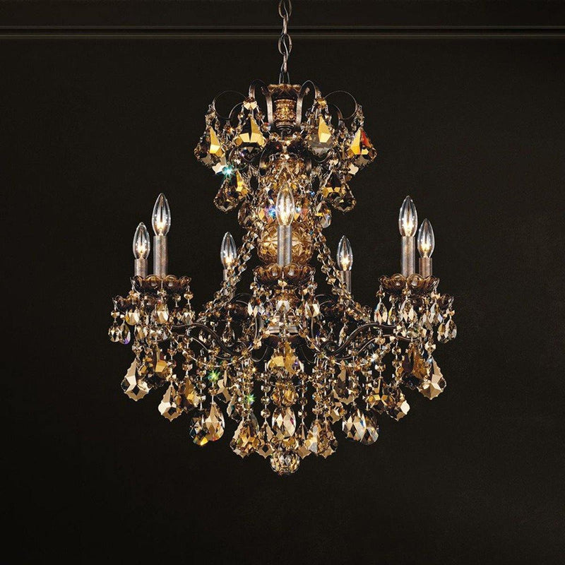 New Orleans Chandelier by Schonbek, Finish: Gold French -Schonbek, Size: Small, Crystal Color: Clear Swarovski-Schonbek | Casa Di Luce Lighting
