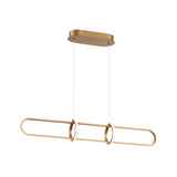 Berkely LED Linear Chandelier by Eurofase, Color: Matte Black, Satin Gold, ,  | Casa Di Luce Lighting