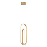 Demark LED Oval Pendant by Eurofase, Color: Matte Black, Satin Gold, ,  | Casa Di Luce Lighting