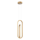 Demark LED Oval Pendant by Eurofase, Color: Satin Gold, ,  | Casa Di Luce Lighting