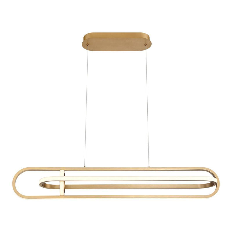 Demark LED Linear Chandelier by Eurofase, Color: Satin Gold, ,  | Casa Di Luce Lighting