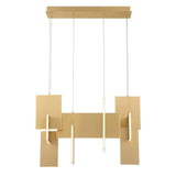Coburg LED Large Linear Chandelier by Eurofase, Finish: Black, Gold, ,  | Casa Di Luce Lighting