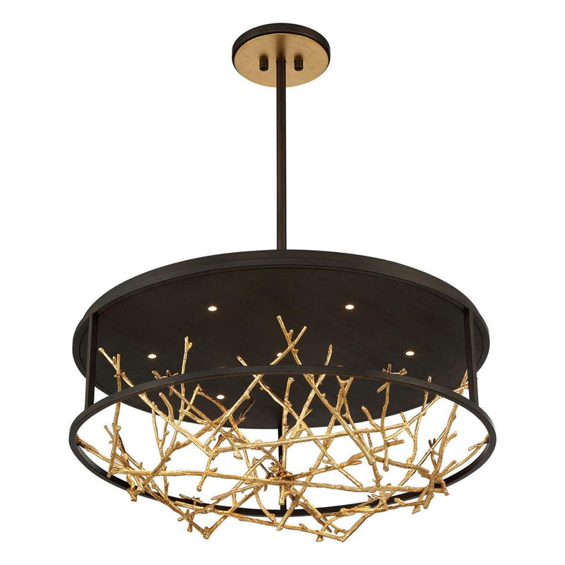 Aerie 7-Light LED Round Chandelier by Eurofase, Finish: Black/Silver, Bronze/Gold, ,  | Casa Di Luce Lighting