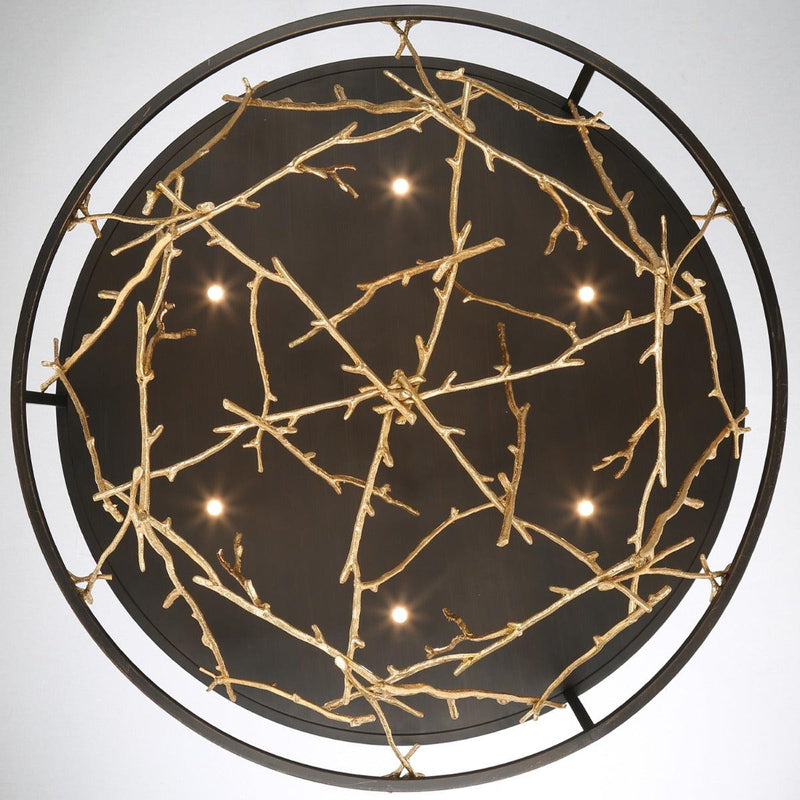 Aerie 7-Light LED Round Chandelier by Eurofase, Finish: Black/Silver, Bronze/Gold, ,  | Casa Di Luce Lighting