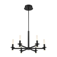 Matte Black Torna 6 Light Chandelier by Eurofase
