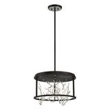 Aerie 4-Light LED Round Chandelier by Eurofase, Finish: Black/Silver, Bronze/Gold, ,  | Casa Di Luce Lighting