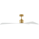 Burnished Brass/Matte White ABS Adler 60 Ceiling Fan by Monte Carlo Fans