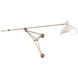 Copper Plated and Glossy White Diana Wall Lamp by Delightfull