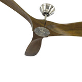 Brushed Steel/Dark Walnut Small Maverick Fan by Monte Carlo