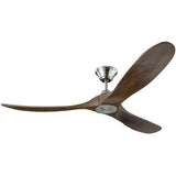 Brushed Steel/Dark Walnut Medium Maverick Fan by Monte Carlo