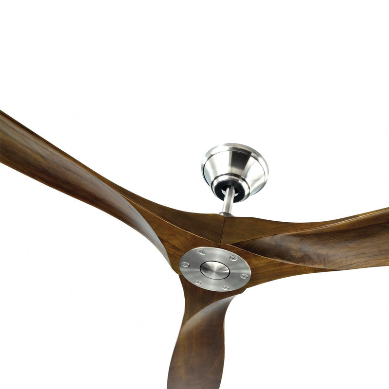 Brushed Steel/Dark Walnut Large Maverick Fan by Monte Carlo
