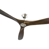 Brushed Steel/Dark Walnut X-Large Maverick Fan by Monte Carlo