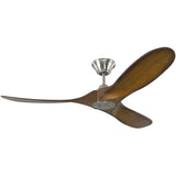 Brushed Steel/Koa Small Maverick Fan by Monte Carlo