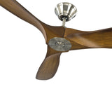 Brushed Steel/Koa Small Maverick Fan by Monte Carlo