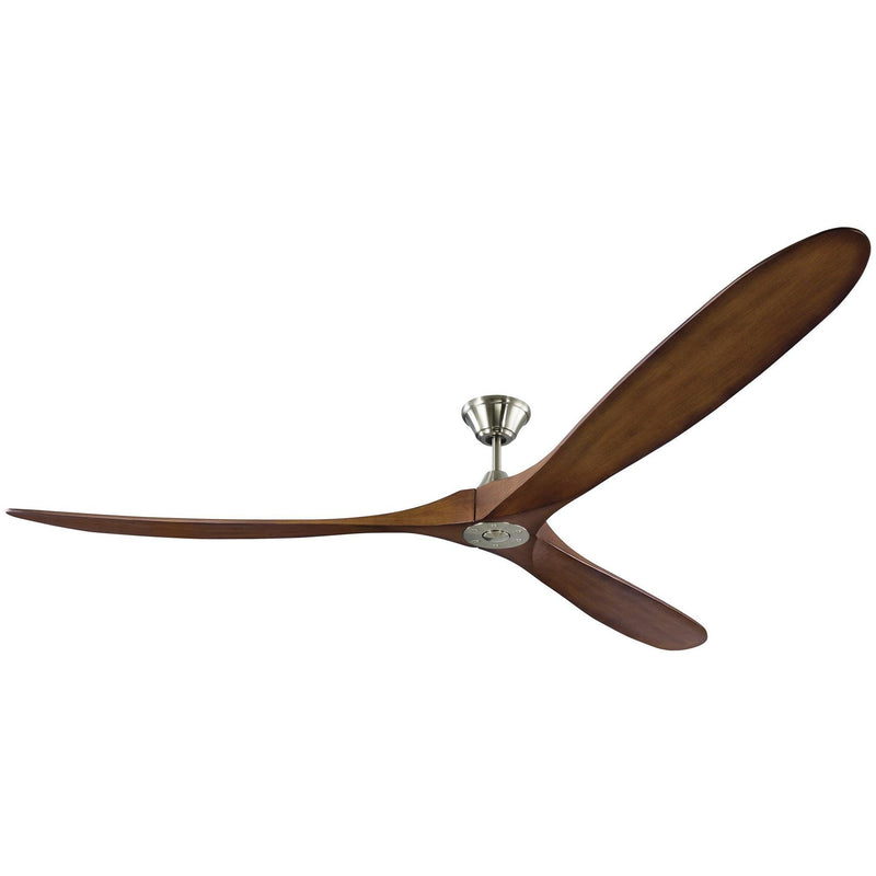 Brushed Steel/Koa X-Large Maverick Fan by Monte Carlo