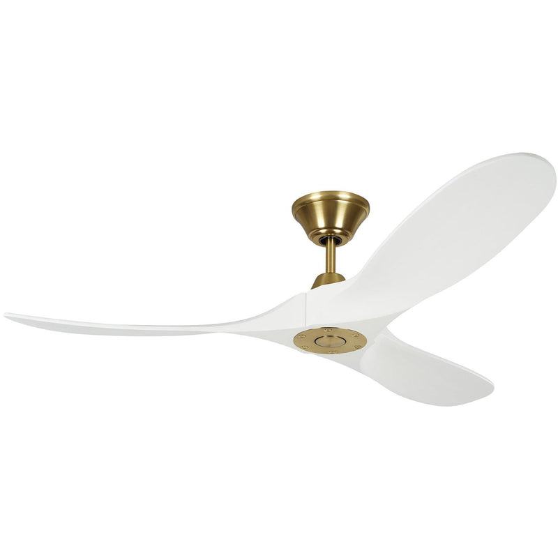 Burnished Brass/Matte White Small Maverick Fan by Monte Carlo