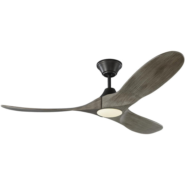 Aged Pewter/Light Grey Weathered Oak Small Maverick LED Collection Fan by Monte Carlo Fans