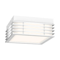 Marue Square Flush Mount By Sonneman Lighting, Finish: Textured White, Size: Small