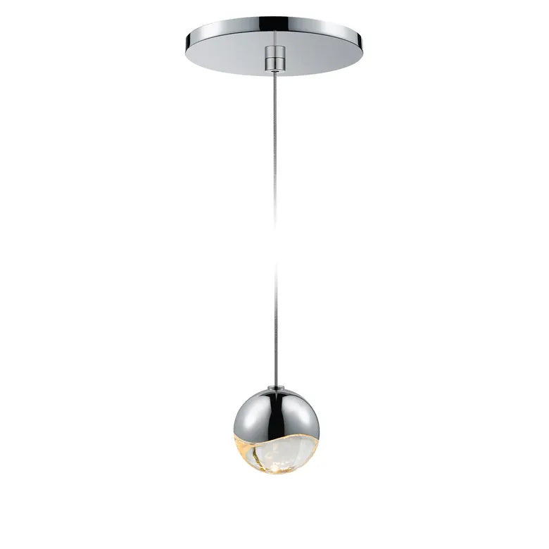 Grapes LED Pendant By Sonneman Lighting, Size: Small, Finish: Polished Chrome, Canopy Style: Round Canopy