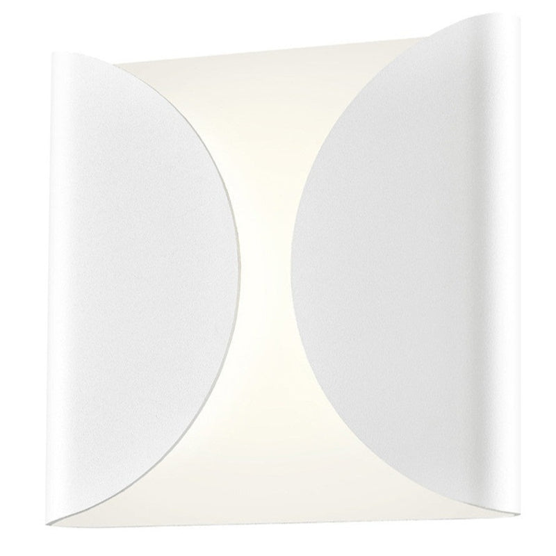 Folds Indoor-Outdoor Sconce By Sonneman Lighting, Finish: Textured White, Size: Small