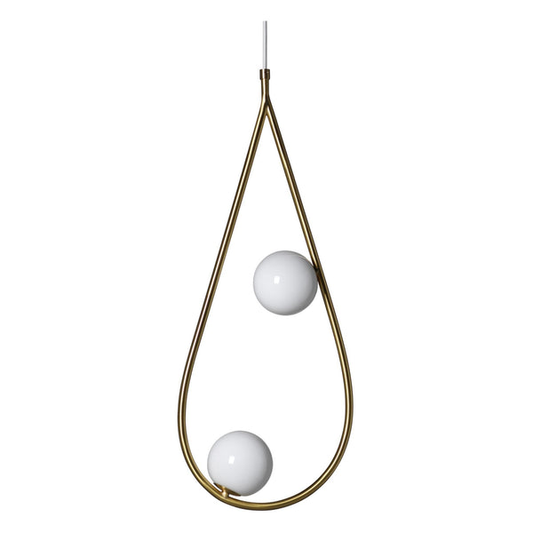 Pearls Pendant Small Brushed Brass