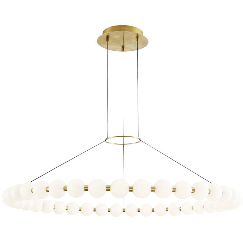 Orbet Chandelier By Tech Lighting, Size: Small, Finish: Natural Brass