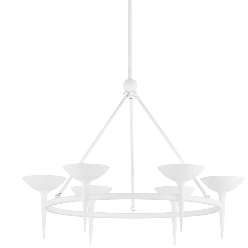 Cecilia Chandelier By Troy Lighting, Size: Medium Finish: Gesso White