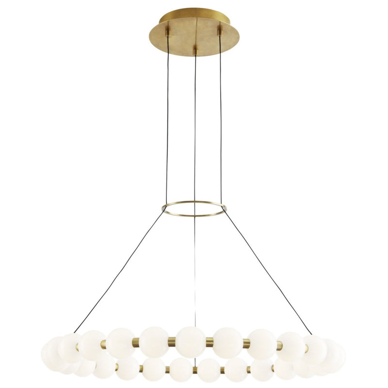 Orbet Chandelier By Tech Lighting, Size: Large, Finish: Natural Brass