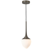 Louis Pendant By CVL, Finish: Satin Graphite, Glass Type: Opal And Patterned, Size: X Large