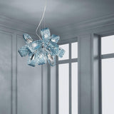 Mocenigo Chandelier by Sylcom, Color: Blue, Finish: Polish Chrome, Number of Lights: 12 | Casa Di Luce Lighting