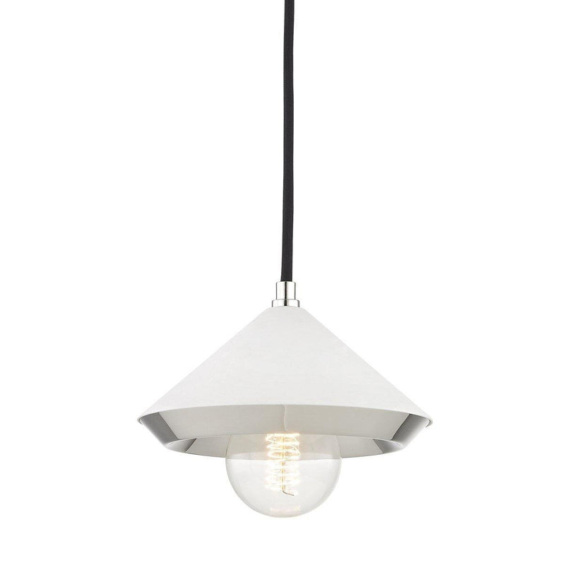 Marnie Pendant by Mitzi, Color: Black, White, Finish: Brass Aged, Nickel Polished, Size: Small, Large | Casa Di Luce Lighting