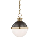 Latham Pendant by Hudson Valley, Finish: Nickel Polished, Distressed Bronze-Hudson Valley, Size: Small, Large,  | Casa Di Luce Lighting