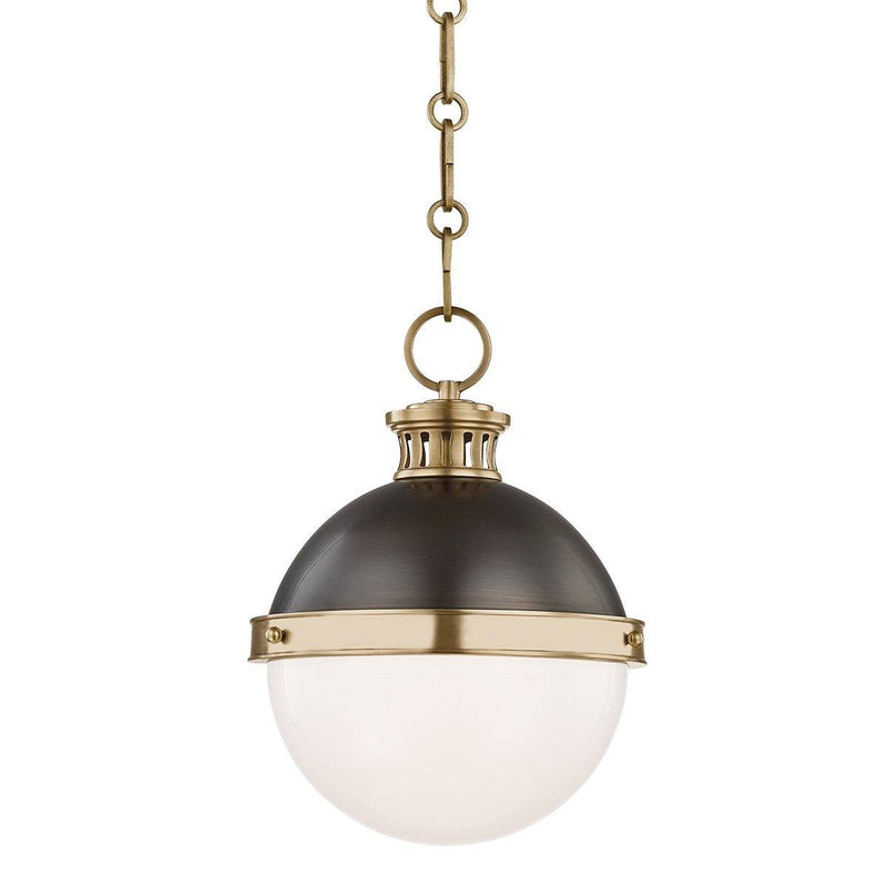 Latham Pendant by Hudson Valley, Finish: Distressed Bronze-Hudson Valley, Size: Small,  | Casa Di Luce Lighting