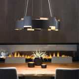 Moderne LED Chandelier by Kichler, Finish: Nickel Satin, Olde Bronze-Kichler, ,  | Casa Di Luce Lighting