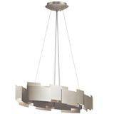 Moderne LED Oval Chandelier by Kichler, Finish: Nickel Satin, ,  | Casa Di Luce Lighting