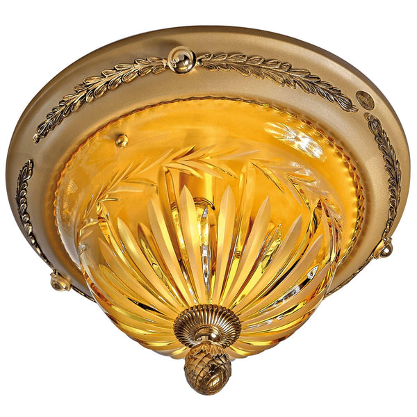 Amber Ceiling Light by Possoni, Finish: Sanded Gold Plated, Size: Small,  | Casa Di Luce Lighting
