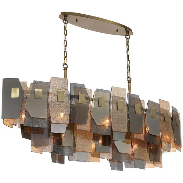 Antique Brass Cocolina Linear Chandelier by Eurofase