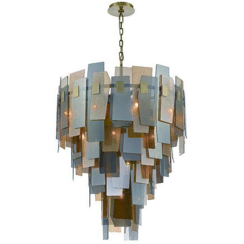 19 Light-Antique Brass Cocolina Chandelier by Eurofase