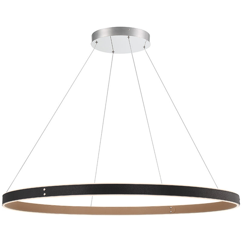 Medium-Black Verdura Round Chandelier by Eurofase