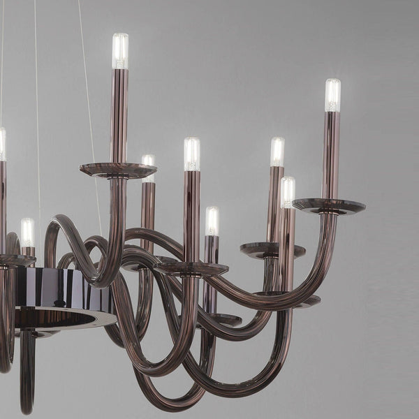 Gold Nickel Milo Chandelier by Italamp
